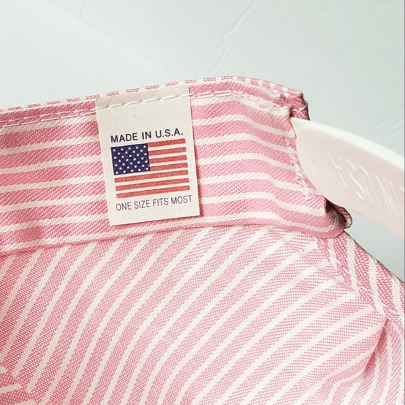 Striped Pale Pink Train Engineer Cap - Picture 7 of 8